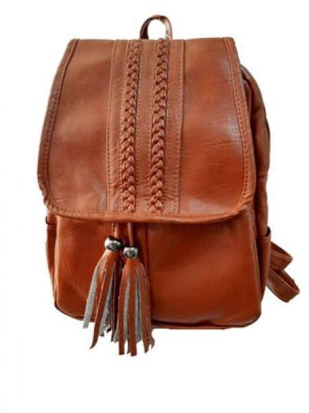 Vintage Leather Monkey Small Casual Backpack