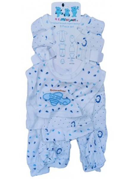 8 Piece Set Newborn Unisex Infant Clothes.