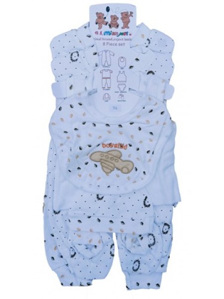 8 Piece Set Newborn Unisex Infant Clothes.