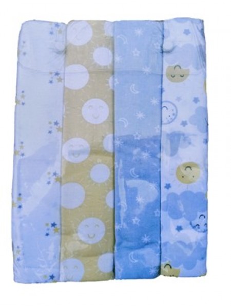 A Set of  4 Multicolor Flannel Newborn Baby Blankets