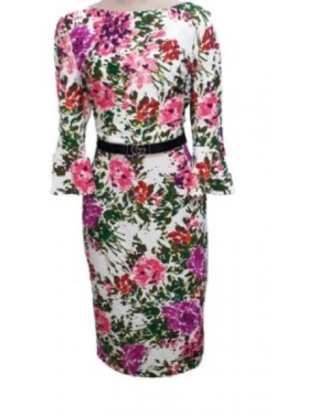 Floral Vietnam Business Formal Dress.