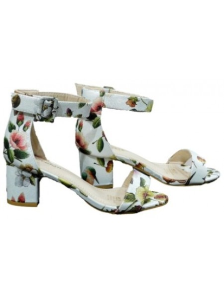 Floral Chunky Victoria Heels