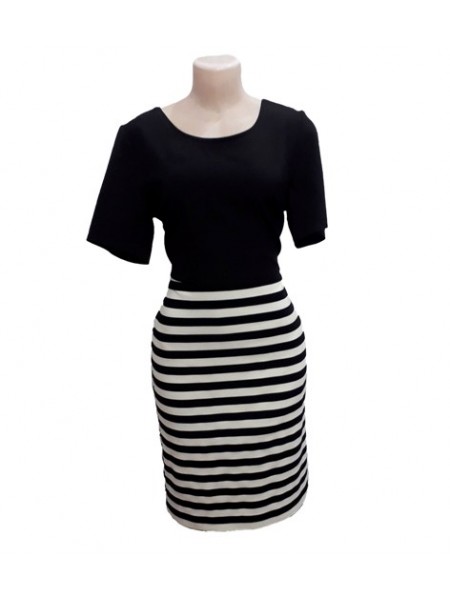 Vertical Striped Formal Outfit.